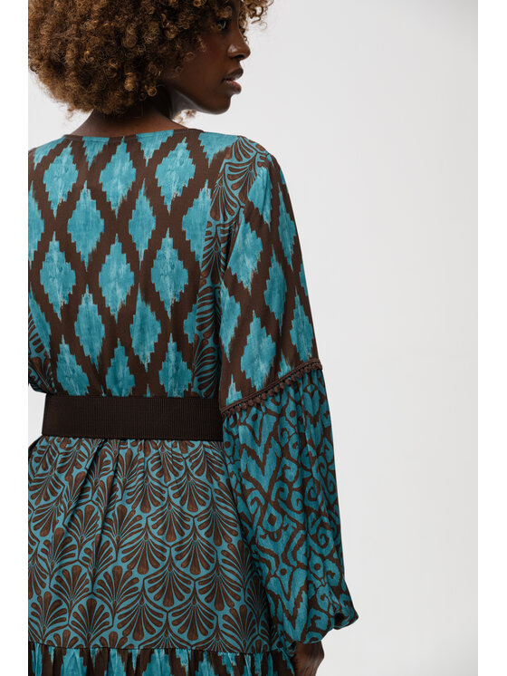 blue shadow blue shadow Sukienka codzienna Elsa Turkusowy Regular Fit