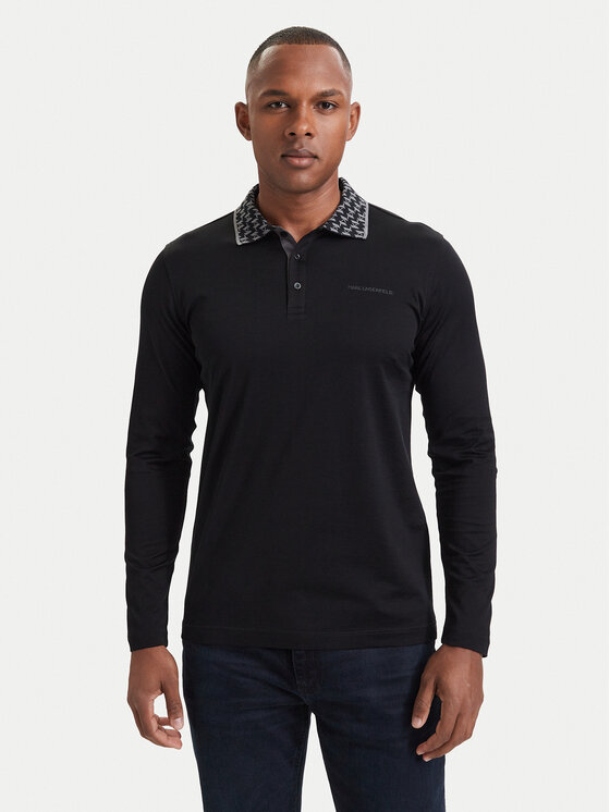 KARL LAGERFELD KARL LAGERFELD Polokošeľa 745003 564200 Čierna Regular Fit
