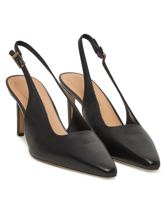 Tommy Hilfiger Tommy Hilfiger Pantofi cu toc subțire Squared Toe FW0FW08636 Negru