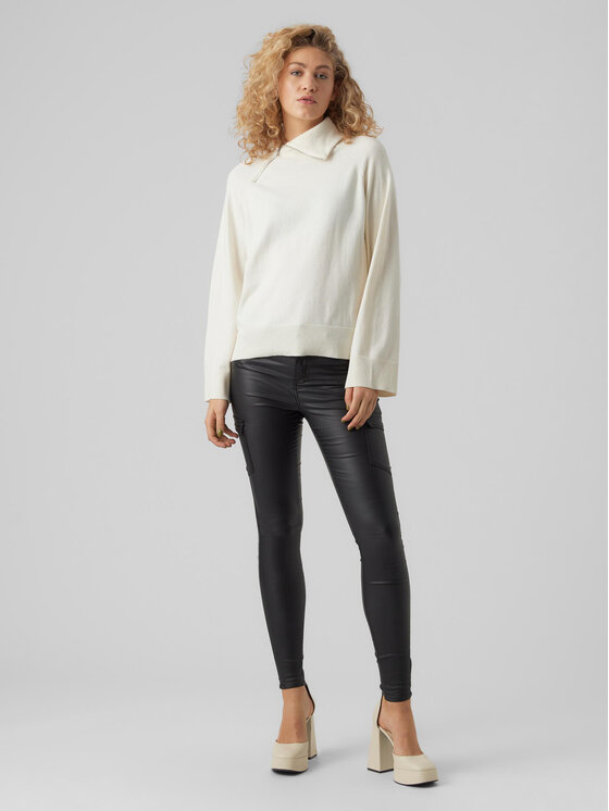 Vero Moda Vero Moda Rollkragenpullover Vivan 10271449 Écru Relaxed Fit