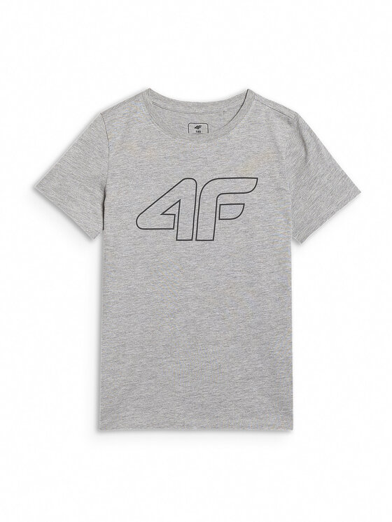 4F 4F T-Shirt BASIC+ Szary Oversize