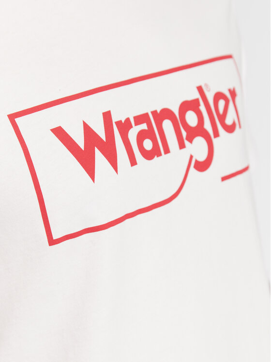 Wrangler Wrangler T-shirt Frame Logo W70JD3989 112319300 Bianco Regular Fit