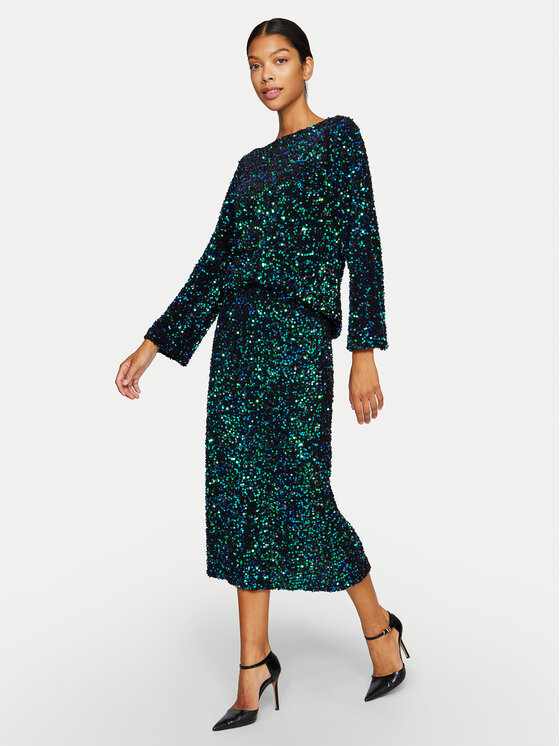 Vila Vila Midi szoknya Faith 14102263 Zöld Regular Fit