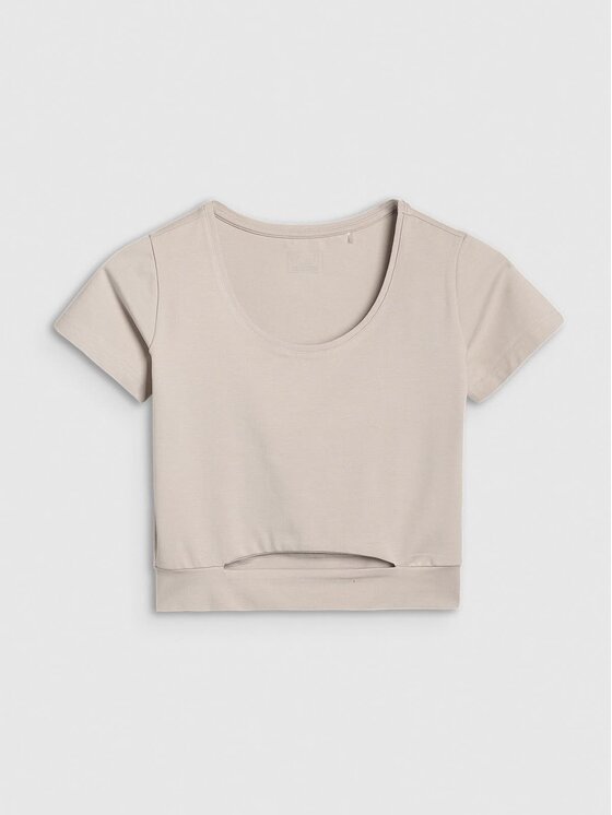 4F 4F T-shirt 4FRSS25TTSHF2695-83S Marrone Authentic Slim Fit