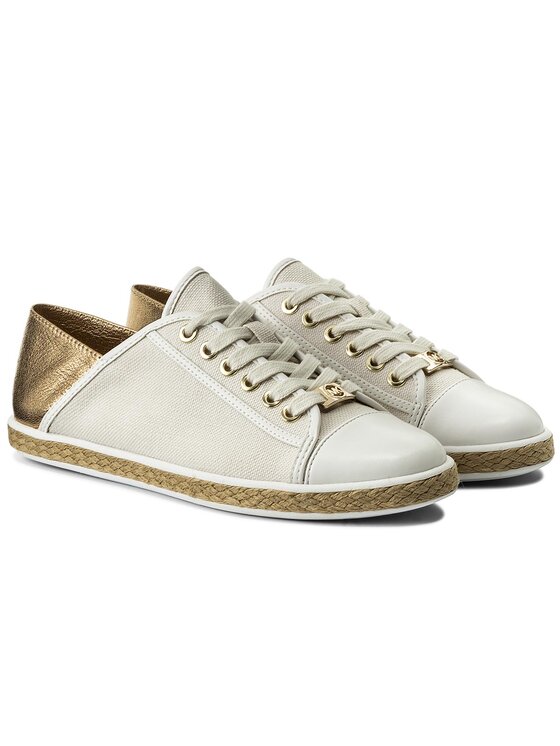 MICHAEL Michael Kors Espadrilles Kristy Slide Canvas 43S6KRFS4D WeiB Modivo