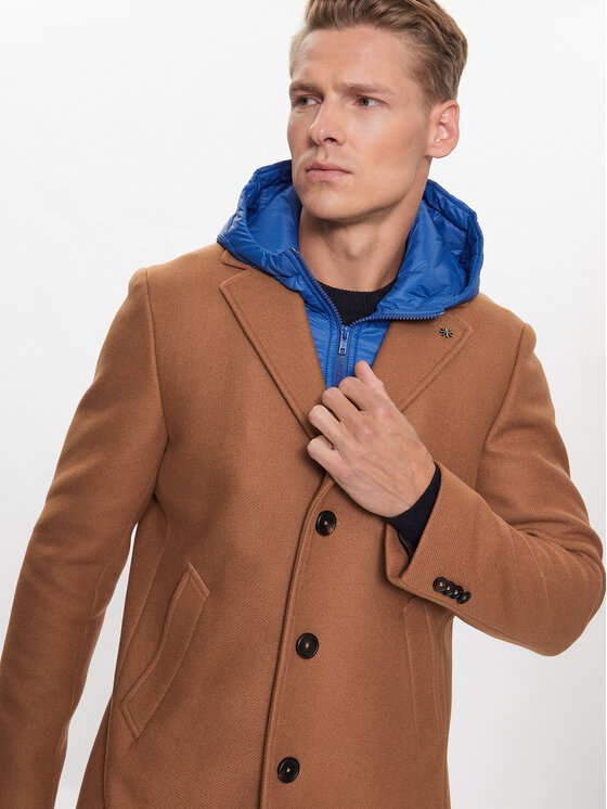 Manuel Ritz Manuel Ritz Vilnonis paltas 3332C4558X4 223726 Ruda Regular Fit