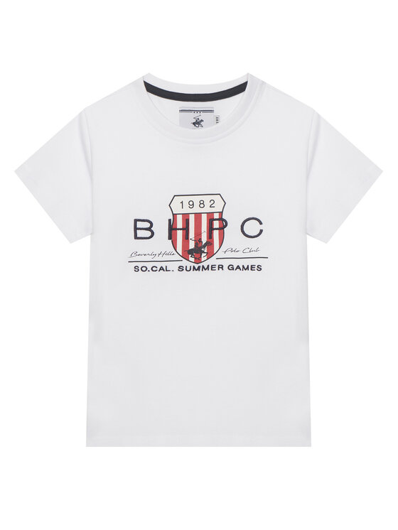 Beverly Hills Polo Club Beverly Hills Polo Club Póló P-SS26B-TS414011 Fehér Regular Fit