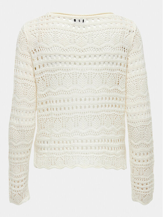 JDY JDY Pulover Sun Lay 15287384 Écru Regular Fit