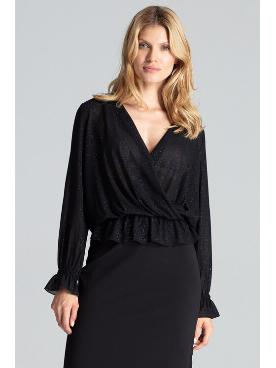 FIGL FIGL Halenka M690 Černá Regular Fit