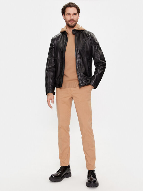 BOSS Boss Sweter Mistico 50500676 Beżowy Regular Fit