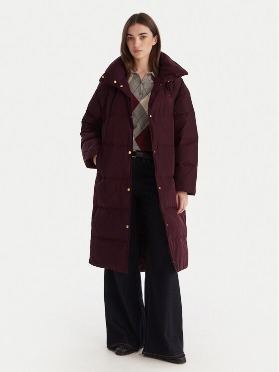 Tommy Hilfiger Tommy Hilfiger Kurtka puchowa WW0WW47279 Bordowy Relaxed Fit