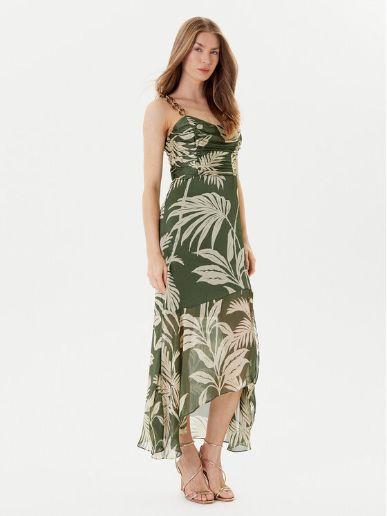 Guess Guess Rochie de vară W5YK64 WCWF2 Verde Regular Fit