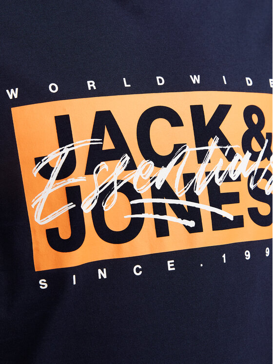 Jack&Jones Jack&Jones T-Shirt Colton 12268439 Granatowy Standard Fit
