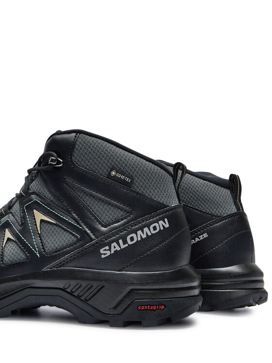 Salomon Salomon Παπούτσια πεζοπορίας X Braze Mid Gore-Tex L47430500 Μαύρο