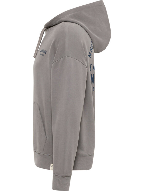 Mustang Mustang Felpa Bennet Back Print Grigio Regular Fit