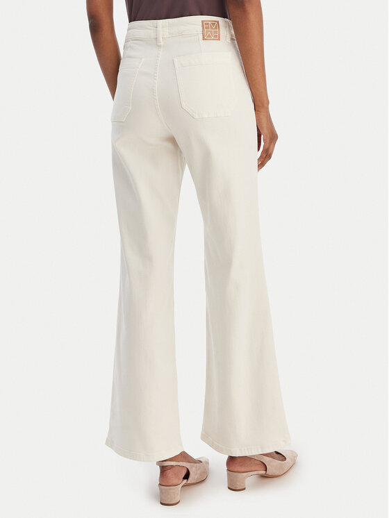 Marella Marella Stoffhose Baschi 2615131251 Écru Regular Fit