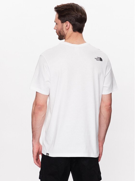 The North Face The North Face T-Shirt Mountain Line NF0A7X1N Biały Regular Fit