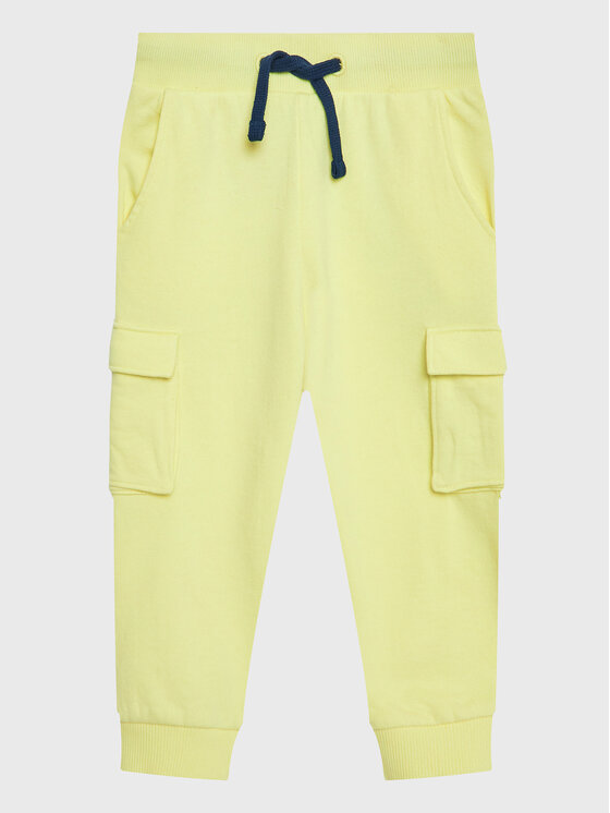 Guess Guess Teplákové kalhoty N3GQ11 KA6R0 Žlutá Relaxed Fit