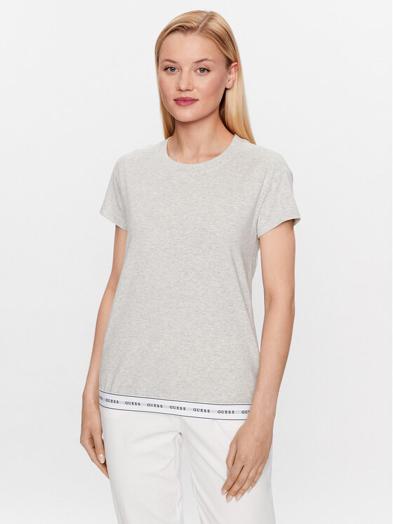Guess Tricou Carrie O2BM08 KBBU1 Gri Regular Fit