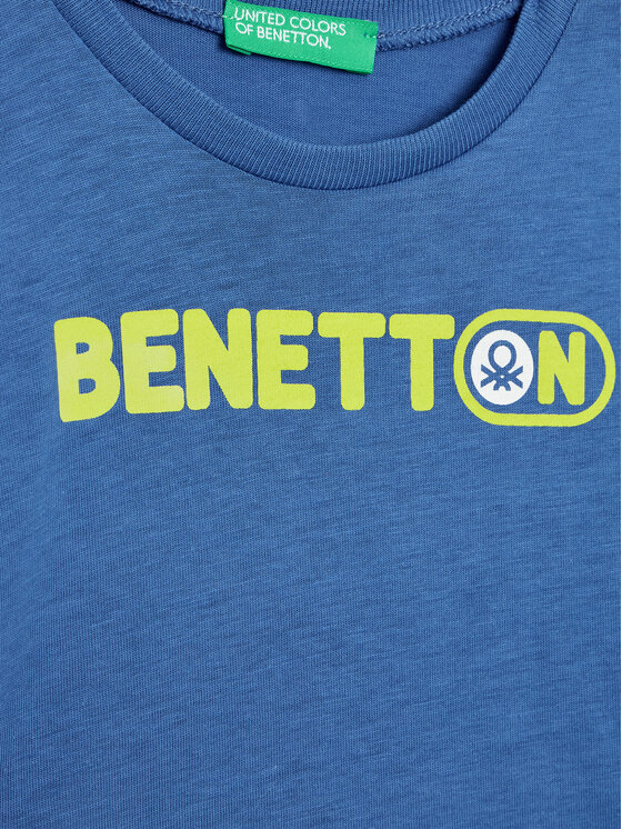 United Colors Of Benetton United Colors Of Benetton T-Shirt 3I1XG102N Niebieski Regular Fit