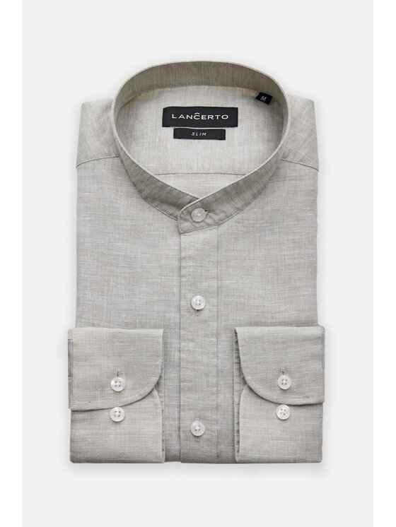 Lancerto Lancerto Koszula Leisha KO073124000021 Beżowy Slim Fit