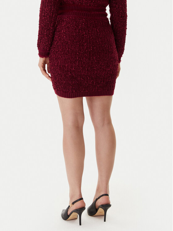 Guess Guess Fustă tip creion W5BD1X Z4090 Roșu Slim Fit