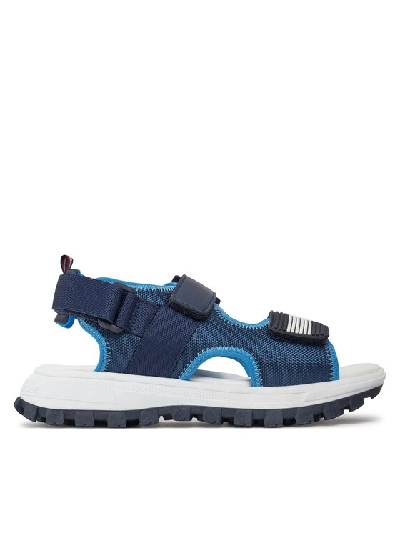 Tommy Hilfiger Tommy Hilfiger Сандали Flag Velcro Sandal T3B2-33434-1591 S Тъмносин