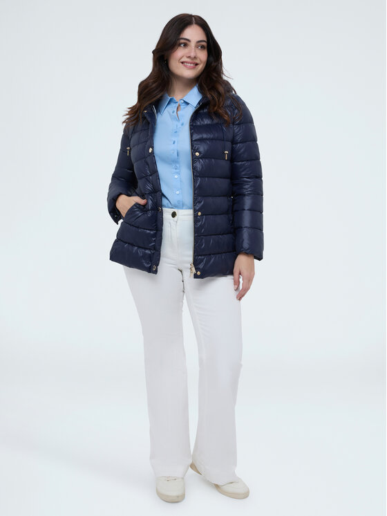 Fiorella Rubino Fiorella Rubino Kurtka puchowa F032T001463N034 Niebieski Slim Fit
