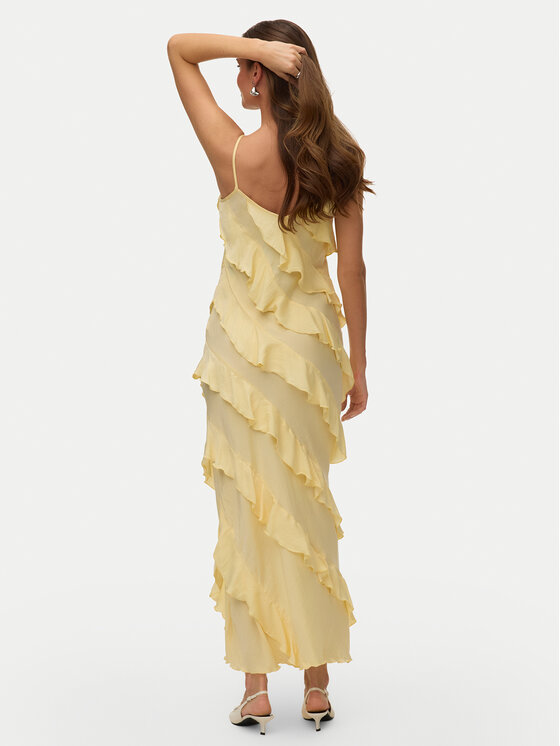 Vero Moda Vero Moda Večerní šaty Celyn 10348500 Žlutá Regular Fit