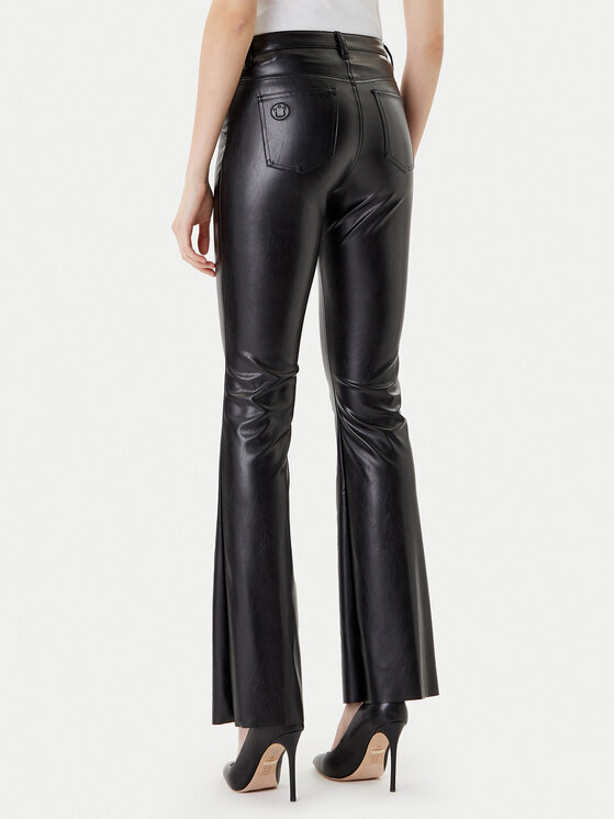 HUGO HUGO Панталони от имитация на кожа Hableu-1 50542417 Черен Slim Fit