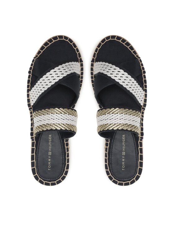 Tommy Hilfiger Tommy Hilfiger Espadrile Golden Webbing Sandal FW0FW07096 Bleumarin