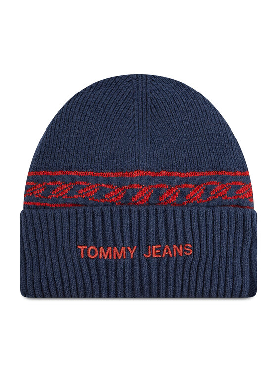 Tommy Jeans Cepure Tjw Femme Beanie AW0AW10710 Tumši zils