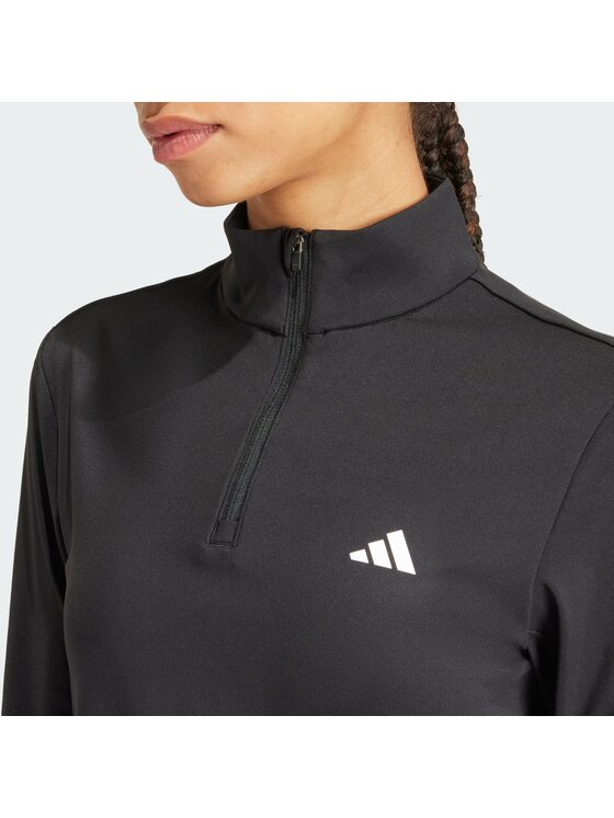 adidas adidas Bluza Hyperglam Training Quarter-Zip Czarny Slim Fit