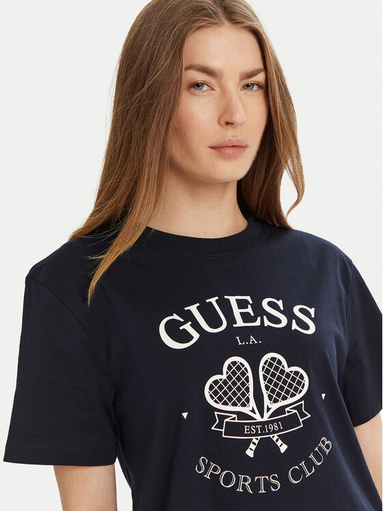 Guess Guess Tričko V5GI04 I3Z14 Tmavomodrá Regular Fit