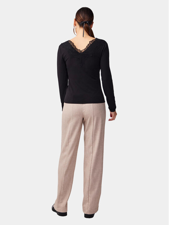 YAS YAS Bluzka Lori 26032834 Czarny Regular Fit