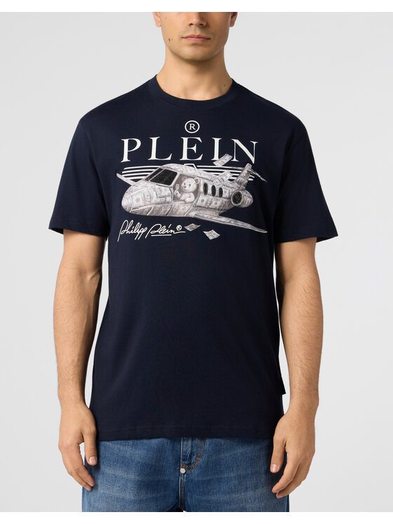 PHILIPP PLEIN PHILIPP PLEIN Tričko 31108 Tmavomodrá Regular Fit