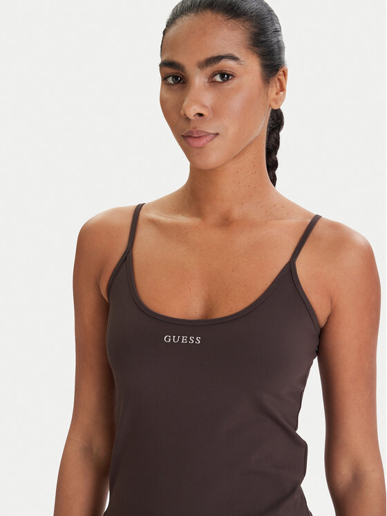 Guess Guess Top V6RP14 KD952 Brązowy Slim Fit