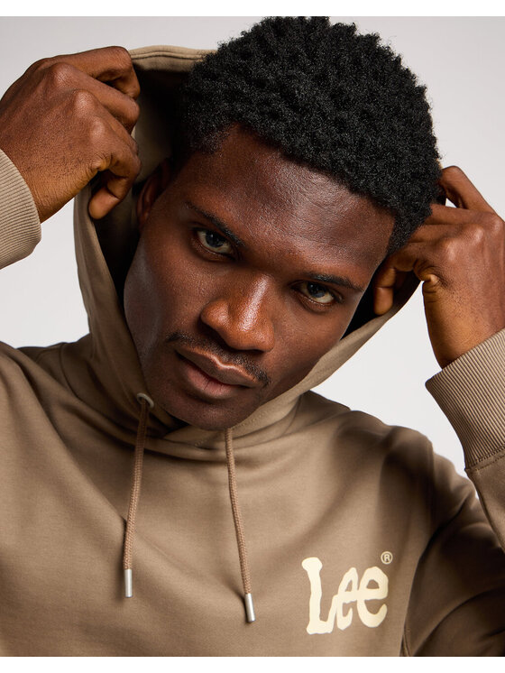 Lee Lee Felpa WOBBLY HOODIE Marrone Regular Fit