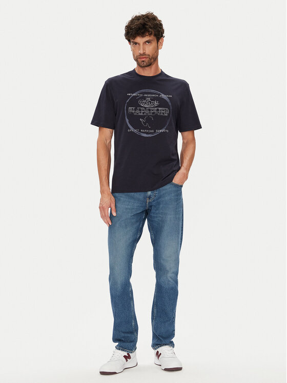 Napapijri Napapijri Tričko S-Bald NP0A88SF Tmavomodrá Regular Fit