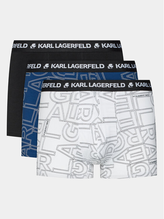 KARL LAGERFELD Set 3 perechi de boxeri 231M2103 Negru