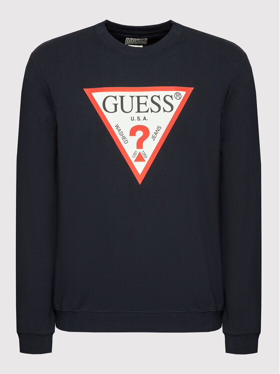 Guess Guess Світшот M2YQ37 K6ZS1 Cиній Slim Fit