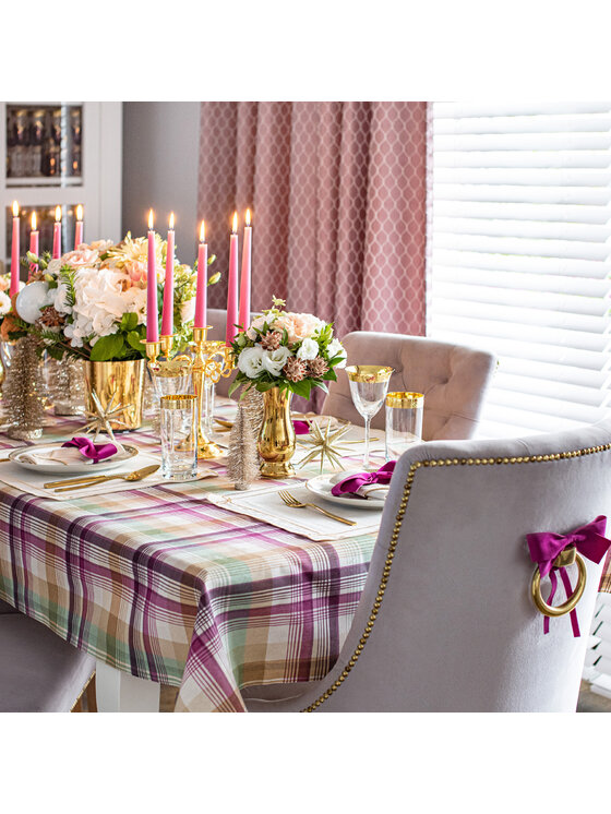Roseberry Home Roseberry Home Obrączka na serwetki kokardka Fuchsia Różowy