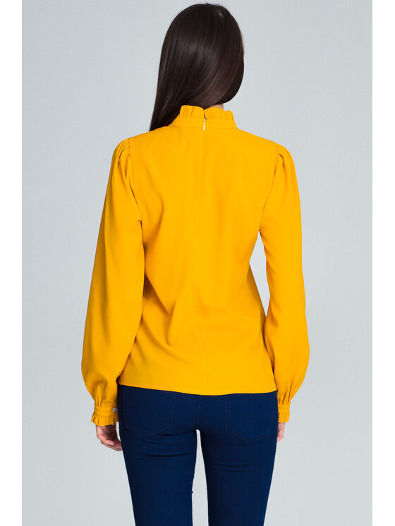 FIGL FIGL Blúzka M595 Žltá Regular Fit