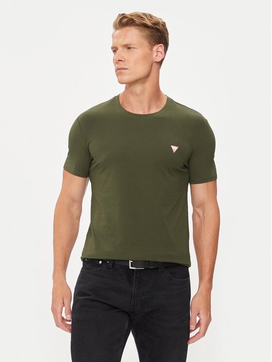 Guess Guess Tričko M2YI24 J1314 Zelená Slim Fit