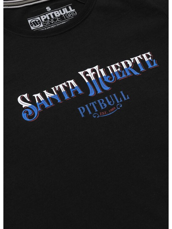 PITBULL PITBULL T-Shirt Koszulka damska SANTA MUERTE ROSE S Czarny Regular Fit