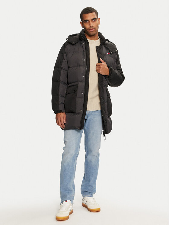 Tommy Jeans Tommy Jeans Μπουφάν πουπουλένιο DM0DM19999 Μαύρο Regular Fit
