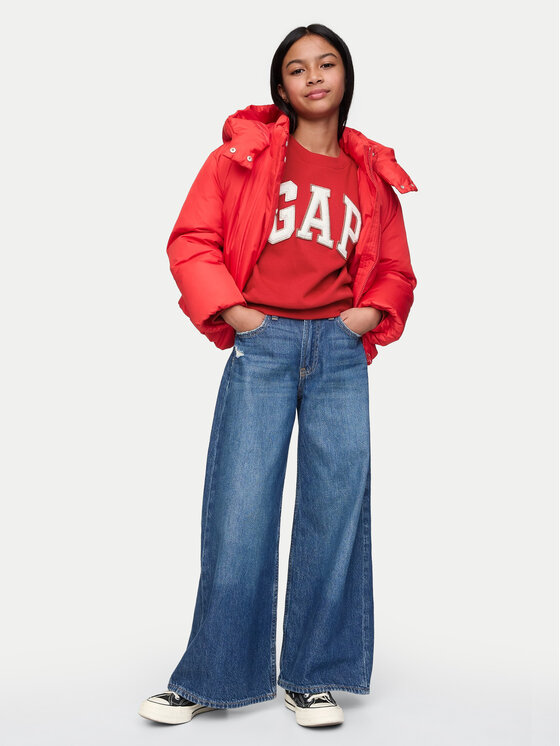 Gap Gap Majica dugih rukava 633950-01 Crvena Regular Fit