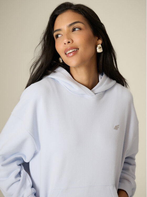 4F 4F Bluza ESSENTIAL 4 Niebieski jasny Loose Fit