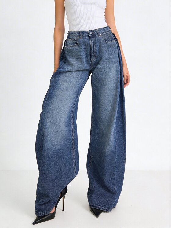 MissDenim MissDenim Jeansy Baggy Niebieski Boyfriend Fit