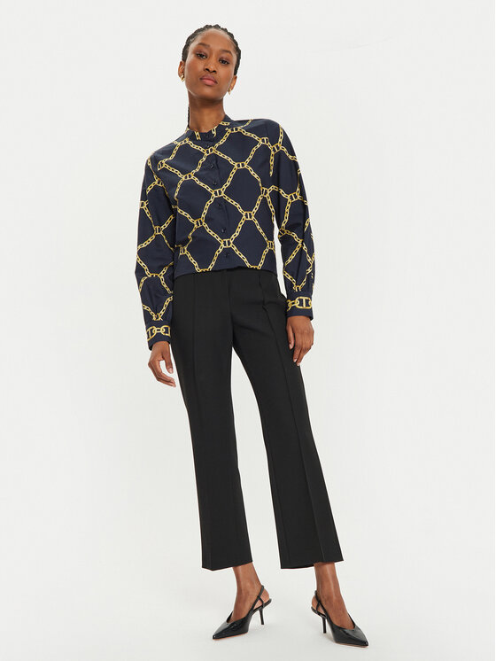 TWINSET TWINSET Marškiniai 241TP2730 Tamsiai mėlyna Straight Fit
